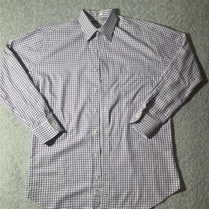 Men's Peter Millar Purple Checkered Shirt